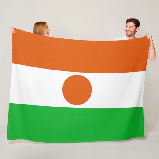 vlag van Niger (Afrikaans land) Fleece Deken (In situ)