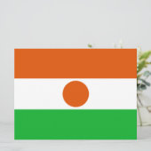 vlag van Niger (Afrikaans land) Kaart (Staand voorkant)