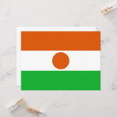 vlag van Niger (Afrikaans land) Kaart (Voorkant / Achterkant in situ)