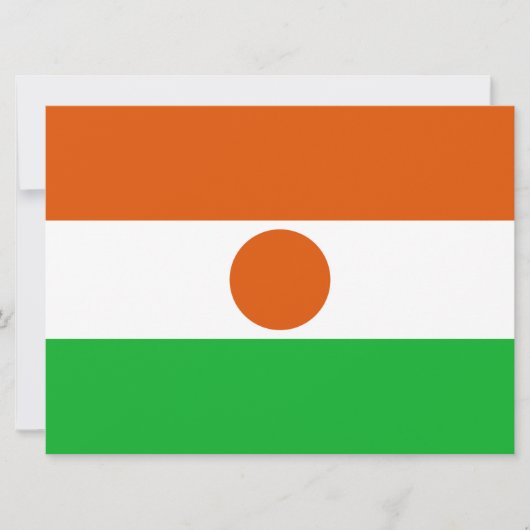 vlag van Niger (Afrikaans land) Kaart (Voorkant)