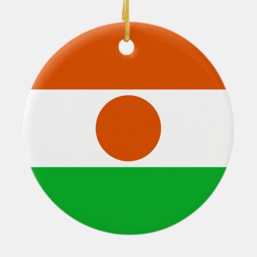 vlag van Niger (Afrikaans land) Keramisch Ornament (Achterkant)