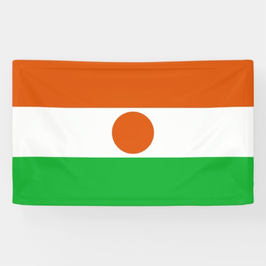 vlag van Niger (Afrikaans land) Spandoek (Horizontaal)