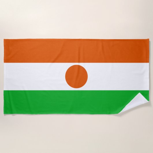 vlag van Niger (Afrikaans land) Strandlaken (Voorkant)