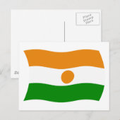 Vlag van Niger ansichtkaart Briefkaart (Voorkant / Achterkant)
