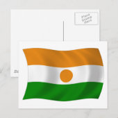 Vlag van Niger ansichtkaart Briefkaart (Voorkant / Achterkant)