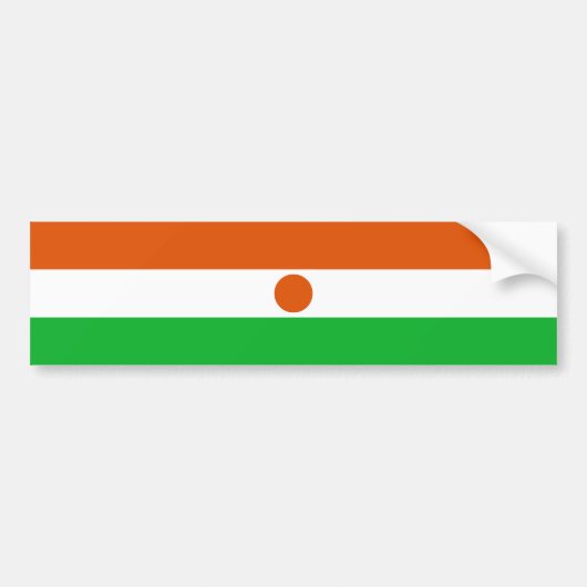 Vlag van Niger Bumpersticker (Voorkant)