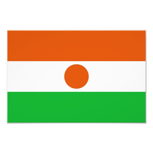 Vlag van Niger Foto Afdruk (Voorkant)