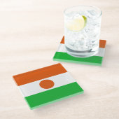 Vlag van Niger Glazen Onderzetter (Schuin)