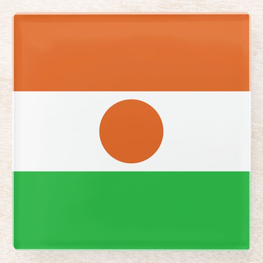 Vlag van Niger Glazen Onderzetter (Voorkant)
