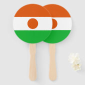 Vlag van Niger Handwaaier (Voorkant en achterkant)