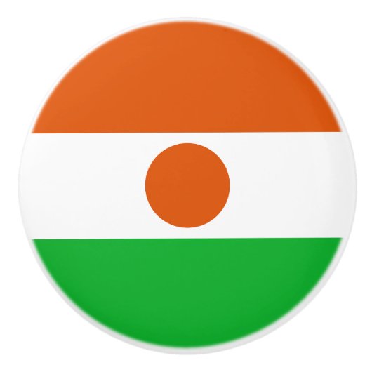 Vlag van Niger Keramische Knop (Voorkant)
