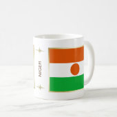 Vlag van Niger + Landkaart Mok (Voorkant rechts)