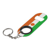 Vlag van Niger Mini Flessenopener (Voorkant Gekanteld)