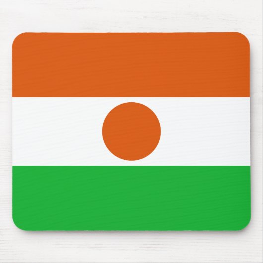 Vlag van Niger Mousepad Muismat (Voorkant)