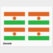 Vlag van Niger Rechthoekige Sticker (Vel)