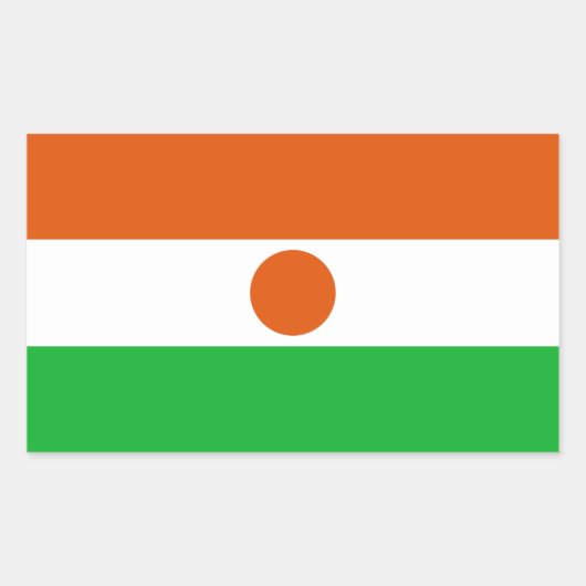 Vlag van Niger Rechthoekige Sticker (Voorkant)