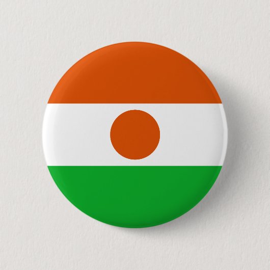 Vlag van Niger Ronde Button 5,7 Cm (Voorkant)