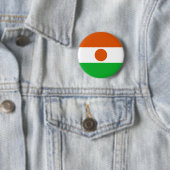 Vlag van Niger Ronde Button 5,7 Cm (In situ)