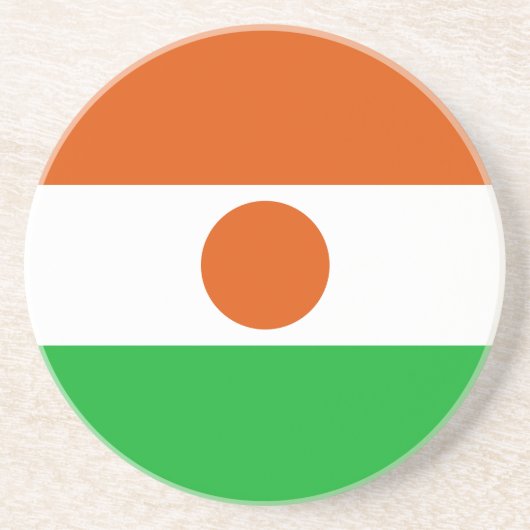 Vlag van Niger Zandsteen Onderzetter (Voorkant)
