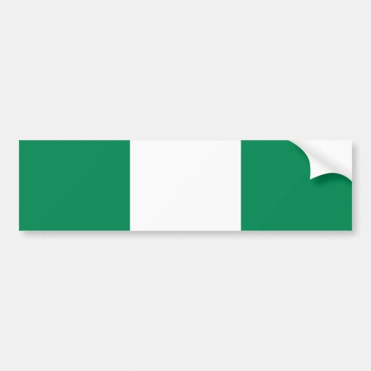vlag van Nigeria Bumpersticker (Voorkant)