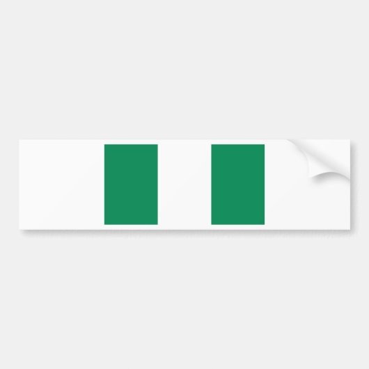 vlag van Nigeria Bumpersticker (Voorkant)