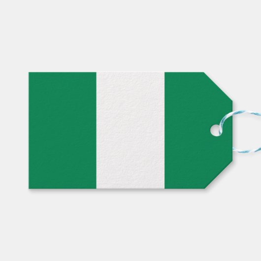 vlag van Nigeria Cadeaulabel (Voorkant (Horizontaal))