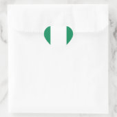 vlag van Nigeria Hart Sticker (Tas)