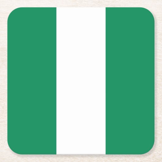 Vlag van Nigeria Kartonnen Onderzetters (Voorkant)