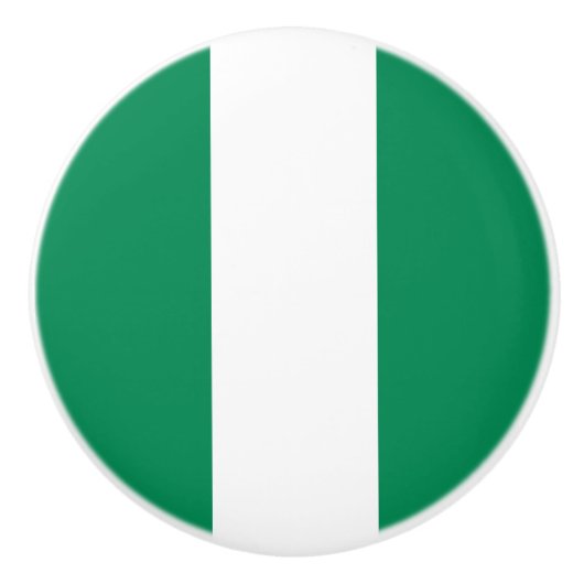 Vlag van Nigeria Keramische Knop (Voorkant)