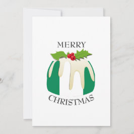 VLAG VAN NIGERIA | kerstpudding | feestelijk Feestdagenkaart
