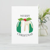 VLAG VAN NIGERIA | kerstpudding | feestelijk Feestdagenkaart (Staand voorkant)