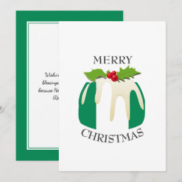VLAG VAN NIGERIA | kerstpudding | feestelijk Feestdagenkaart