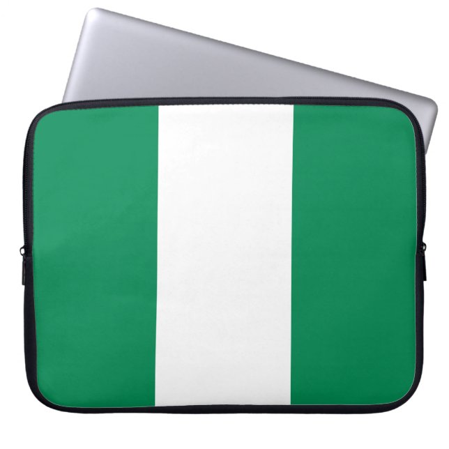 vlag van Nigeria Laptop Sleeve (Voorkant)
