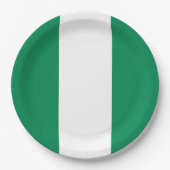 vlag van Nigeria Papieren Bordje (Voorkant)