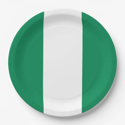 vlag van Nigeria Papieren Bordje (Voorkant)
