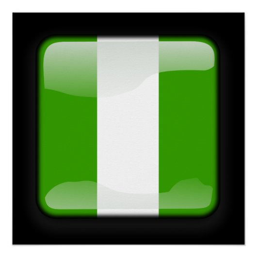 vlag van Nigeria Perfect Poster (Voorkant)