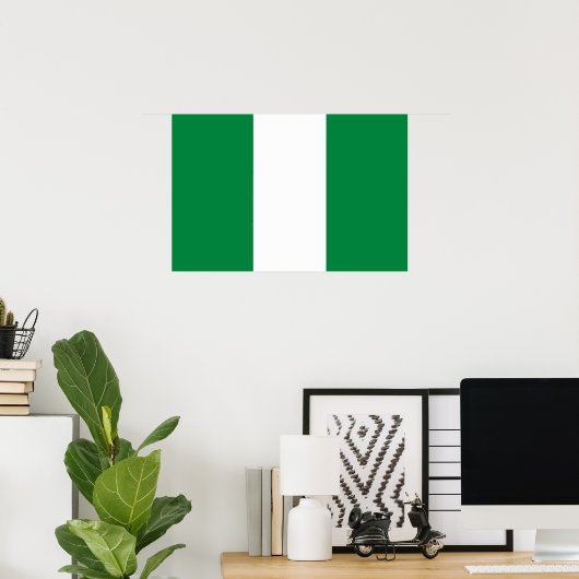 Vlag van Nigeria Poster (Thuiskantoor)