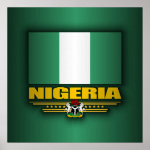 vlag van Nigeria Poster