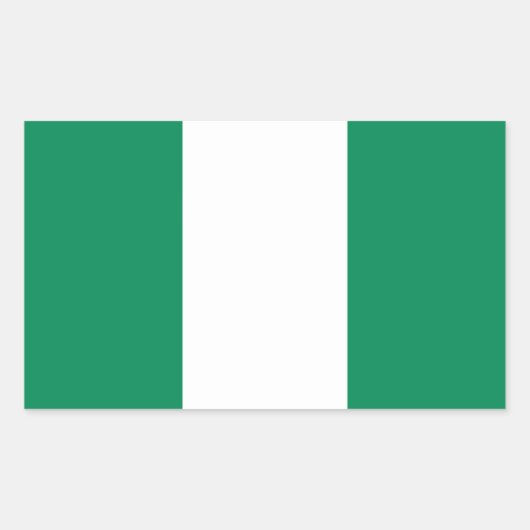 Vlag van Nigeria Rechthoekige Sticker (Voorkant)