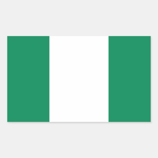 vlag van Nigeria Rechthoekige Sticker (Voorkant)