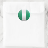 vlag van Nigeria Ronde Sticker (Tas)