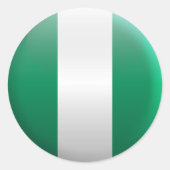 vlag van Nigeria Ronde Sticker (Voorkant)