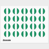 vlag van Nigeria Ronde Sticker (Vel)