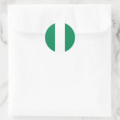 vlag van Nigeria Ronde Sticker (Tas)
