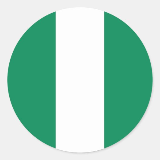 vlag van Nigeria Ronde Sticker (Voorkant)