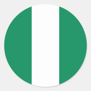 vlag van Nigeria Ronde Sticker
