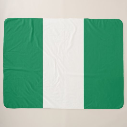 vlag van Nigeria Sherpa Deken (Voorkant (horizontaal))