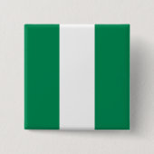 vlag van Nigeria Vierkante Button 5,1 Cm (Voorkant)