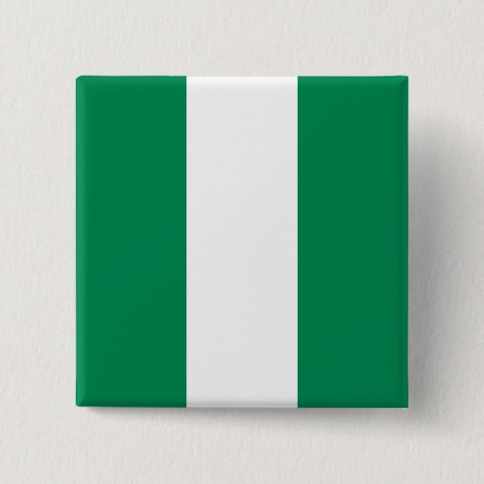 vlag van Nigeria Vierkante Button 5,1 Cm (Voorkant)