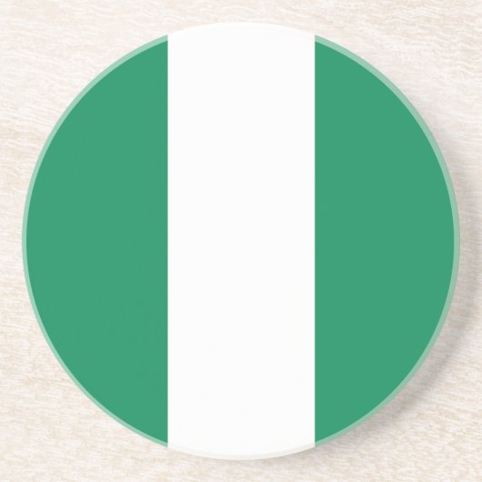 Vlag van Nigeria Zandsteen Onderzetter (Voorkant)